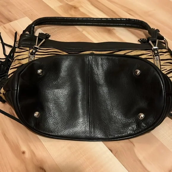 B Makowski Animal Print Calf Hair Bag - Picture 9 of 15